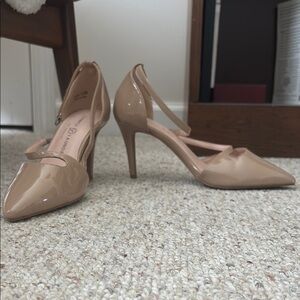 Chinese Laundry Los Angeles Nude Patent Leather Heels